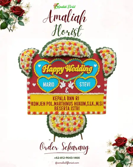Papan Bunga Pernikahan Sukorambi